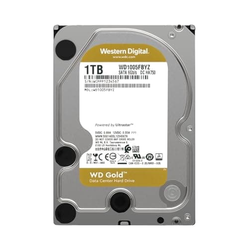 Western Digital Gold 1TB HDD 3.5" 7200RPM SATA 6.0 Gb/s image