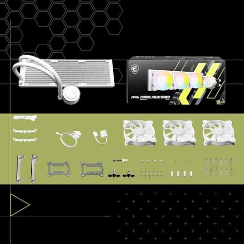 MSI MAG CORELIQUID E360 WHITE Water 360mm 75.04 CFM White image