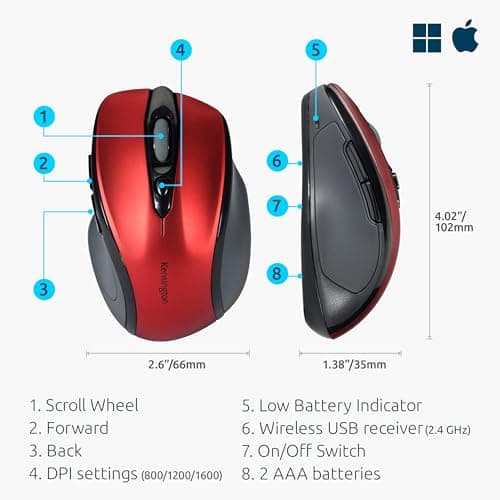 Kensington K72422AM Wireless Optical Mouse image