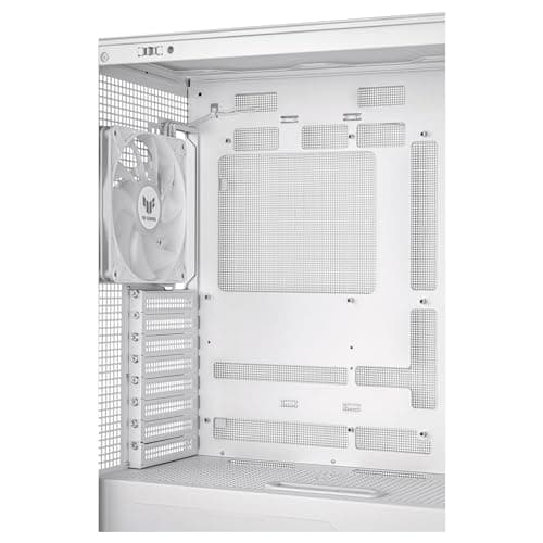 Asus TUF Gaming GT302 ARGB ATX Mid Tower White Tempered Glass Side Panel, ARGB image