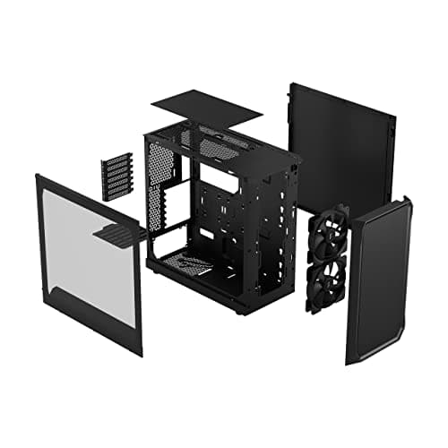 Fractal Design Focus 2 ATX Mid Tower Black Tempered Glass Side Panel USB 3.2 Gen 1 Type-A image