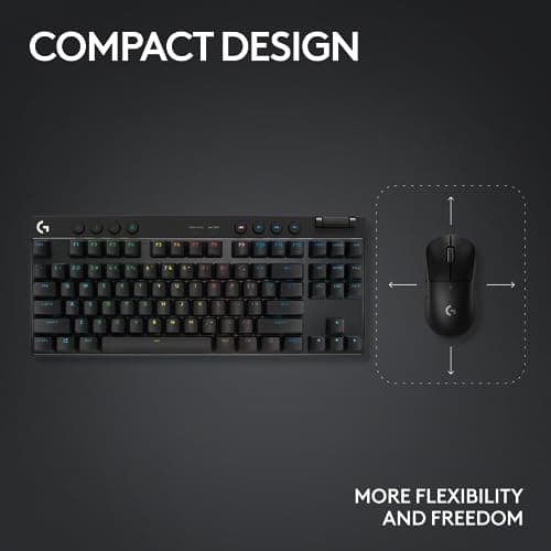 Logitech PRO X RGB Bluetooth/Wireless/Wired/Wired Logitech GX Blue Clicky Gaming Keyboard image