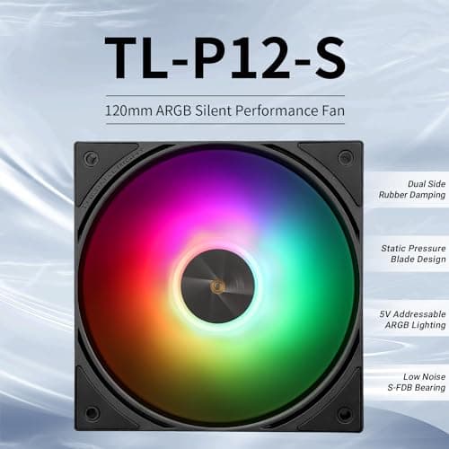 Thermalright TL-P12-S 120mm Black / White PWM Addressable RGB image