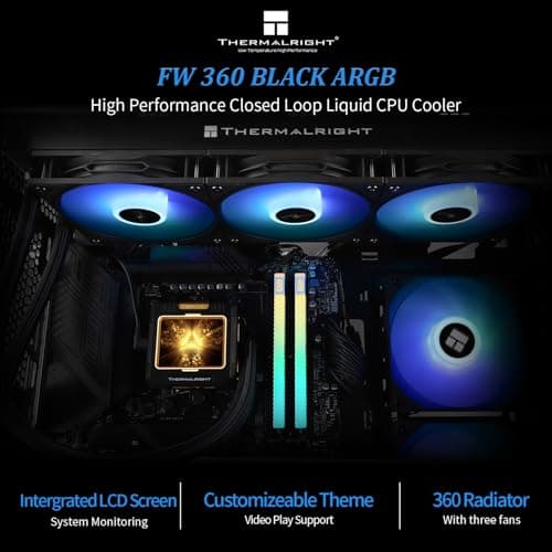 Thermalright Frozen Warframe Water 360mm ARGB Black image