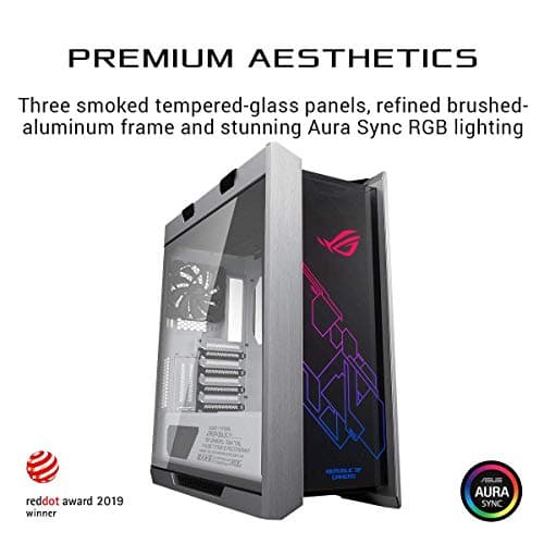 Asus GX601 ATX Full Tower White / Black Tempered Glass Side Panel image