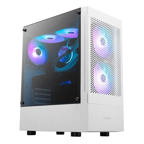 GAMDIAS TALOS E3 MESH ATX Mid Tower White Tempered Glass image