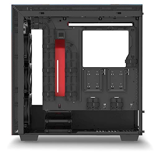 NZXT H700 - ATX Mid-Tower PC Gaming Case - Tempered Glass Panel - Enhanced Cable Management System – Water-Cooling Ready - Yellow/Blue image