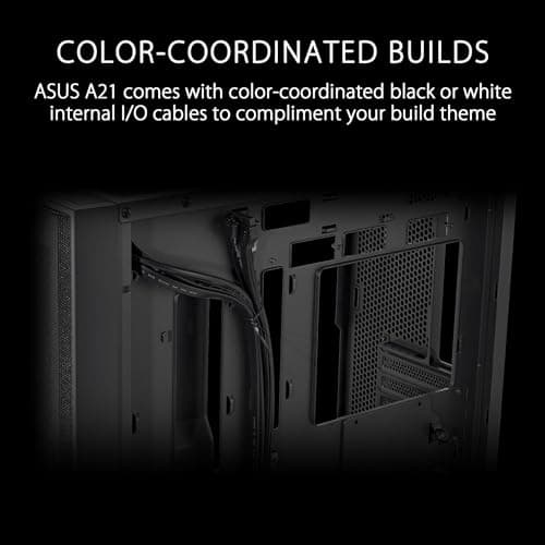 Asus A21 Micro ATX Mini Tower Black Tempered Glass Side Panel image