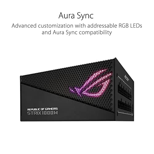 Asus ROG Strix Aura Edition Black 1000W Fully Modular 80+ Gold Certified image