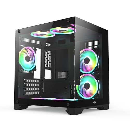 BGears b-Pellucid Micro ATX Mini Tower Black Tinted Tempered Glass Side Panel image