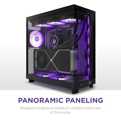 NZXT H6 Flow RGB ATX Mid Tower Black Tempered Glass image