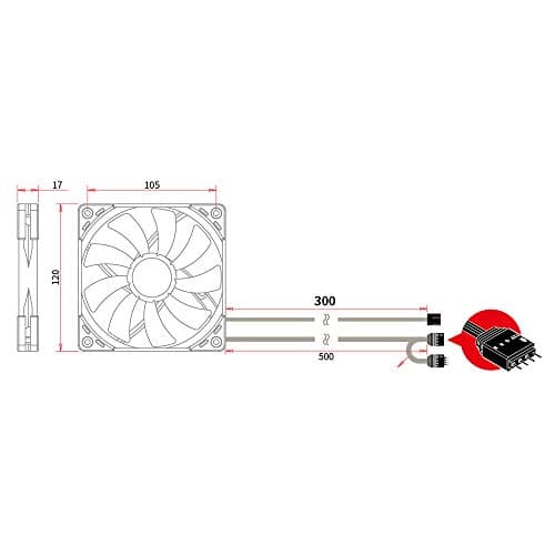 Scythe Kaze Flex Slim 120mm Black / White PWM RGB image