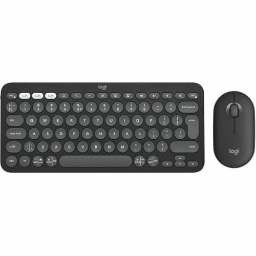 Logitech Pebble 2 Bluetooth/Wireless/Wired Standard Keyboard With Optical Mouse image