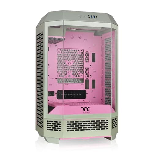 Thermaltake The Tower 300 MicroATX Mini Tower Tempered Glass Side Panel - Matcha Plum image