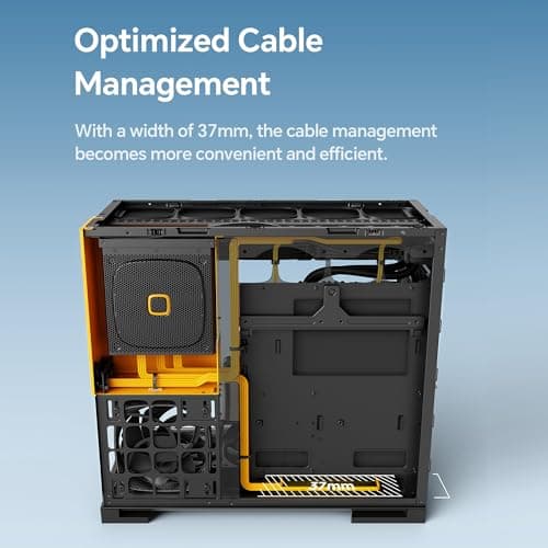 Geometric Future Model 5 ATX Mid Tower Black / Gray with Tempered Glass Side Panel, Fanless, and USB 3.2 Gen 2x2 Type-C USB 3.2 Gen 1 Type-A image