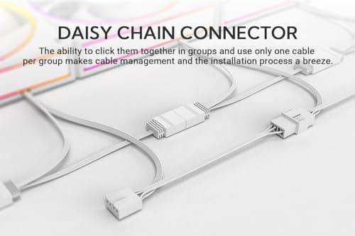 ID-COOLING AF-ARGB-K 120mm Addressable RGB PWM 78 CFM White 3-Pack image
