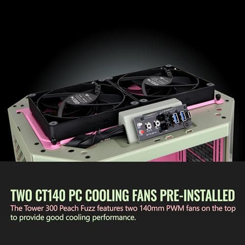 Thermaltake The Tower 300 MicroATX Mini Tower Tempered Glass Side Panel - Matcha Plum image