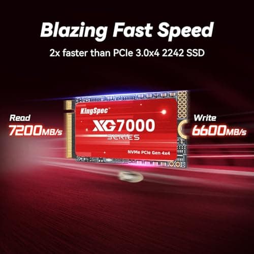 KingSpec XG7000 512GB M.2-2242 SSD PCIe 4.0 x4 NVMe image