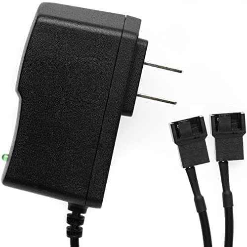 CRJ DC Power Supply for 2 x 3/4-Pin 12V Computer PC Case Fans image