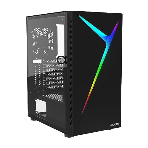 GAMDIAS ARGUS E4 ELITE ATX Mid Tower Black with Tempered Glass Side Panel and USB 3.2 Gen 1 Type-A, USB 2.0 Type-A image