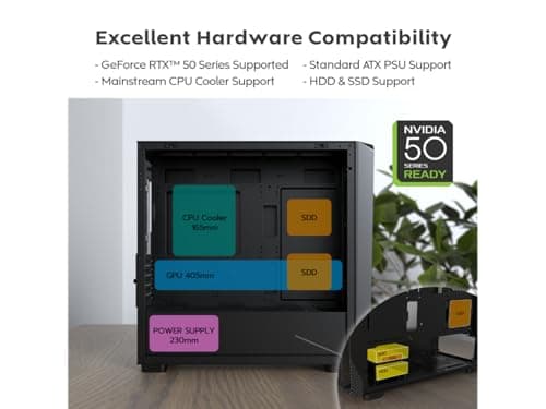 Montech X5M Micro ATX Mini Tower Black with Tempered Glass Side Panel image