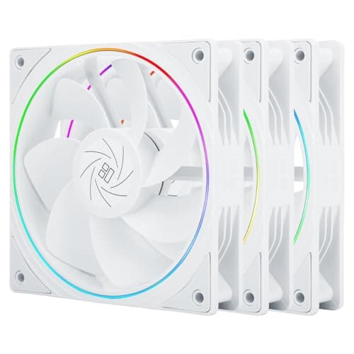 Thermalright TL-S12RW X3 120mm 47.6 CFM PWM Addressable RGB White 3-Pack image