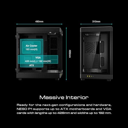 GAMDIAS NESO P1 ATX Full Tower Black Tempered Glass Side Panel image