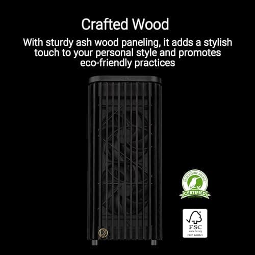Asus ProArt PA401 Wood Edition ATX Mid Tower Black with Tempered Glass Side Panel image