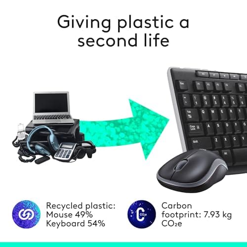 Logitech MK270 Wireless Keyboard and Mouse Combo - Keyboard and Mouse Included, 2.4GHz Dropout-Free Connection, Long Battery Life (Frustration-Free Packaging) image