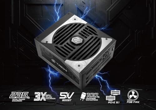 ASRock Taichi TC-1300T Black / Silver 1300W Fully Modular 80+ Titanium Certified ATX image