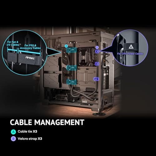 Antec FLUX PRO ATX Full Tower Black / Brown Tempered Glass image