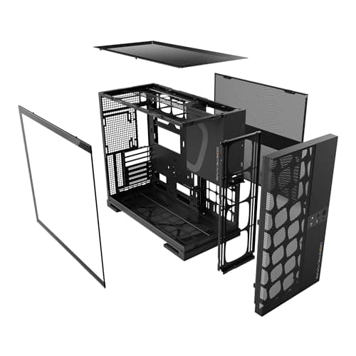 Geometric Future Model 5 ATX Mid Tower Black Vent Fanless, Tempered Glass Side Panel, USB 3.2 Gen 2x2 Type-C, USB 3.2 Gen 1 Type-A image