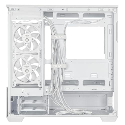 Asus Prime AP202 Micro ATX Mid Tower White with Tempered Glass Side Panel and USB 3.2 Gen 2x2 Type-C / USB 3.2 Gen 1 Type-A image