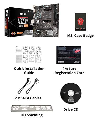 MSI A320 A320M-A PRO MAX AM4 DDR4 Micro ATX image