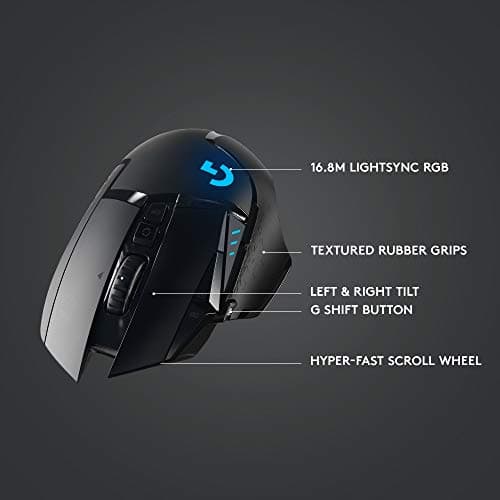 Logitech G502 Lightspeed Wireless Gaming Mouse with Hero 16K Sensor, PowerPlay Compatible, Tunable Weights and Lightsync RGB image