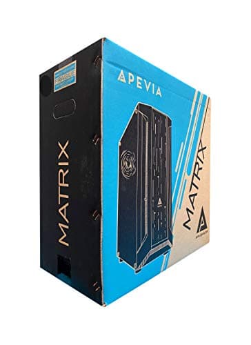 Apevia Matrix ATX Mid Tower Black with Tempered Glass Side Panel and USB 3.2 Gen 1 Type-A USB 2.0 Type-A image