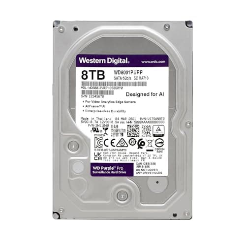 Western Digital Purple Pro 8TB HDD 3.5" 7200RPM SATA 6.0 Gb/s image