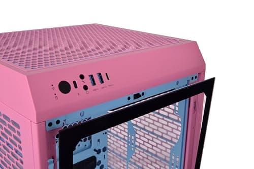 Thermaltake The Tower 200 Mini-ITX Tower Pink Tempered Glass Side Panel image