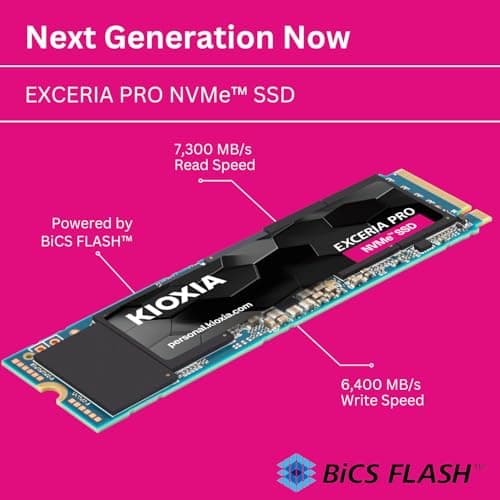 KIOXIA EXCERIA PRO 2TB M.2-2280 SSD PCIe 4.0 x4 NVMe image