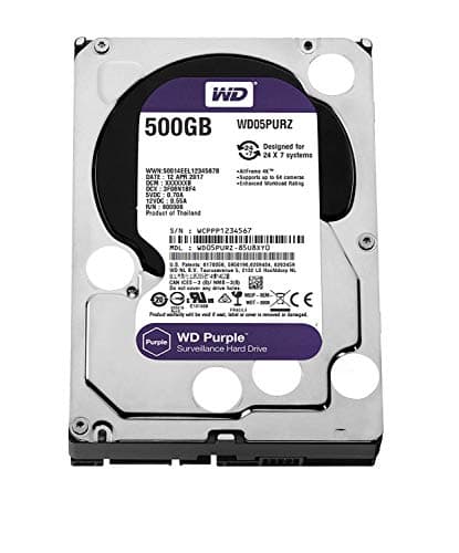Western Digital Purple 500 GB 3.5" HDD 5400 RPM SATA 6.0 Gb/s Internal image
