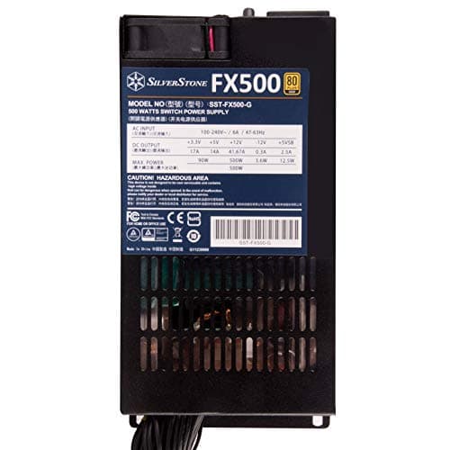Silverstone FX500-G Black Flex ATX 500W Non-Modular 80+ Gold Certified image