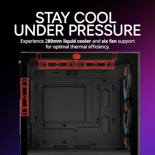 Cooler Master Elite 302 Micro ATX Mini Tower Black with Tempered Glass Side Panel and USB 3.2 Gen 1 Type-C / USB 3.2 Gen 1 Type-A image