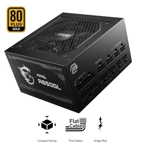 MSI MAG A650GL Black 650W Fully Modular 80+ Gold Certified ATX image