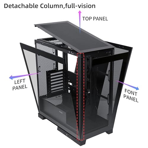 SAMA Sama-3D ATX Mid Tower Black with Tempered Glass Side Panel and USB 3.2 Gen 1 Type-A, USB 2.0 Type-A image