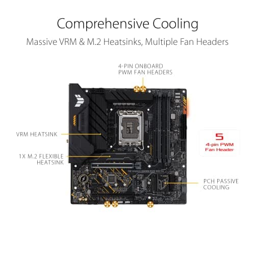 Asus B660 TUF GAMING B660M-PLUS WIFI D4 DDR4 Micro ATX image