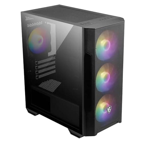 MSI MAG FORGE M100R MicroATX Mini Tower Black Tempered Glass Side Panel image