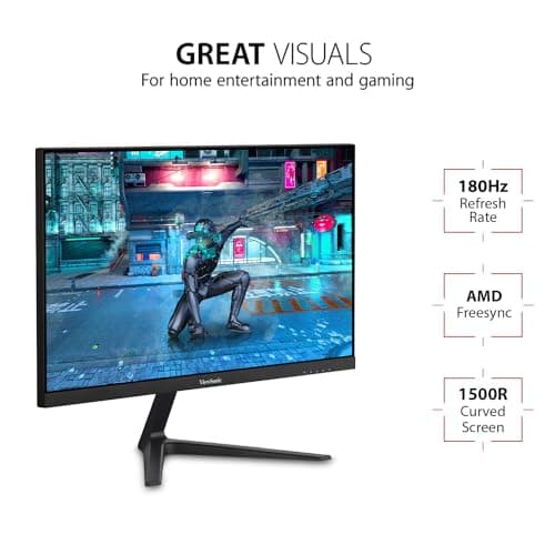 ViewSonic VX2418C 24" 1080p 165Hz VA Curved Monitor image