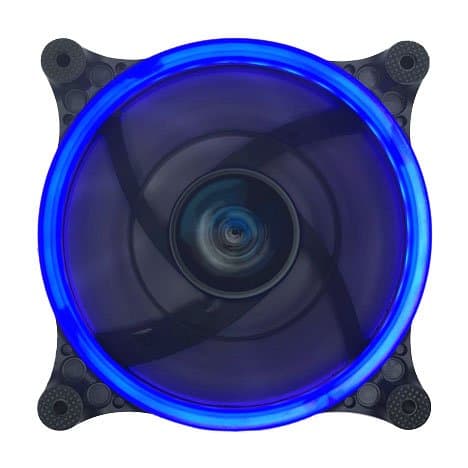 APEVIA 120mm Blue LED Case Fan w/ Anti-Vibration Rubber Pads (5-pk) image