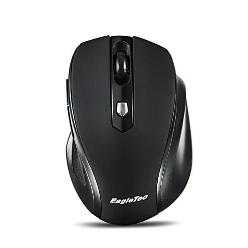 Eagletec K104 Wireless Keyboard and Mouse Combo Slim, Flat & Quiet, Ergonomic Full Size 104 Keys Keyboard & Portable Wireless Mouse for Windows PC (Black Wireless Keyboard & Mouse Set) image