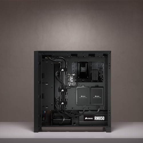 Corsair iCUE 4000X ATX Mid Tower Black RGB Tempered Glass USB 3.2 Gen 2 Type-C USB 3.2 Gen 1 Type-A image